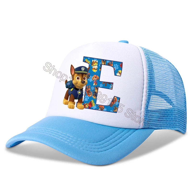 New Paw Patrol Kids Letters Baseball Caps Boys Cartoon Casuals Hat Children Sports Sun Hat Adjustable Peaked Cap Birthday Gifts