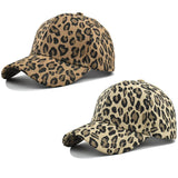 Summer Men Women Baseball Cap Leopard Print Snapback Hat Cotton Adjustable Hip Hop Hat Outdoor Sports Trucker Caps Sun Hats