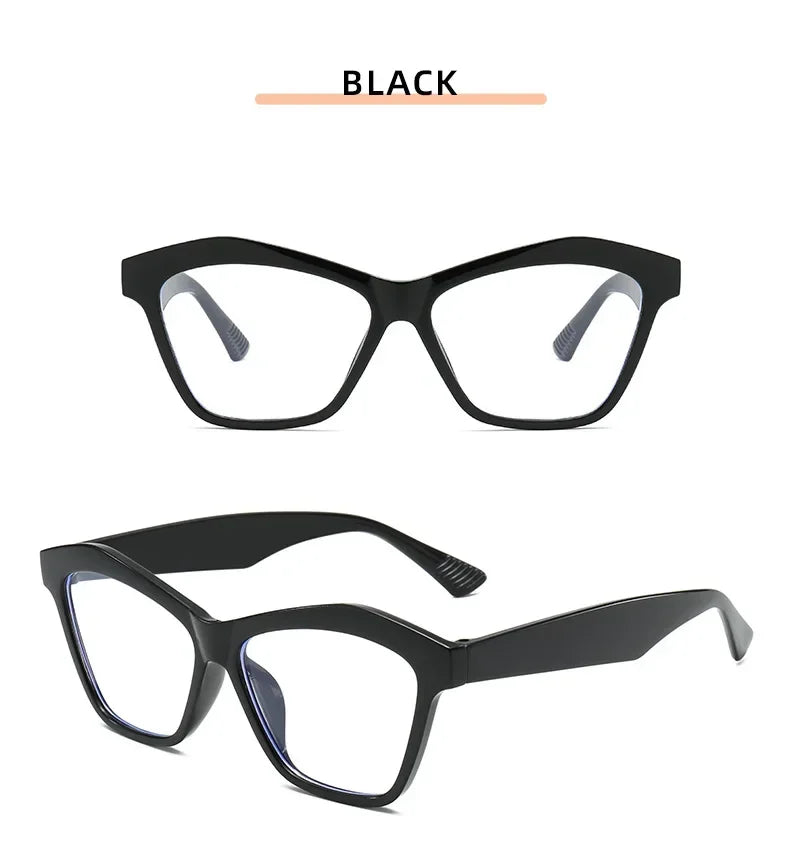 Retro Men Women Clear Lens Presbyopia Glasses Personalized Cat Eye Reading Glasses Blue Light Blocking Eye Protection Eyewear