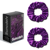 2PCS 3.5CM Mulberry Silk Scrunchies Women Grils Hair Ties for Hair Sleep No Damage Hairband Curly Hair Elastics Ponytail Holder