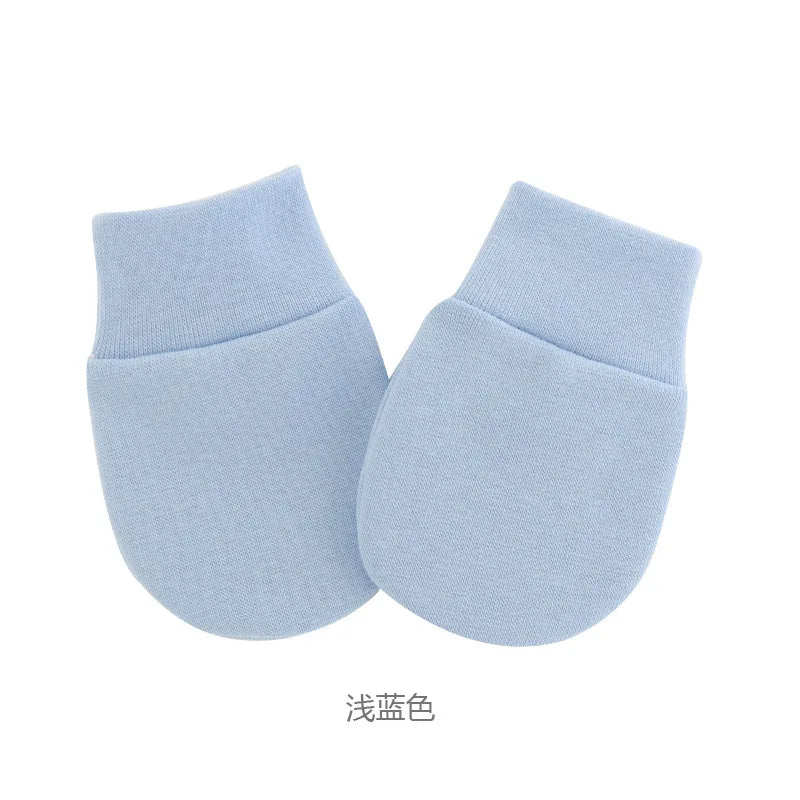 Newborn Baby Hat with Gloves Autumn Winter Warm Cotton Kids Beanies Stuff Children Accessories Infant Nightcap 0-6 Months Babies