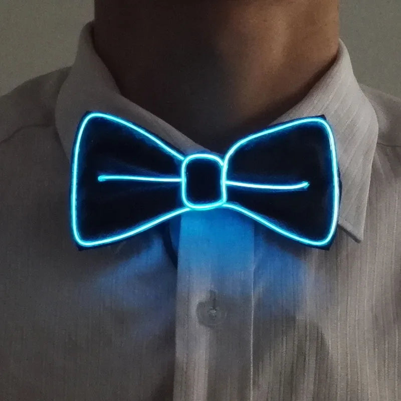 LED Acrylic Bow Tie Light up LED Men Bow Tie Luminous Bow tie Costume Men Ties DJ Dance Glow Decoration Novelty Gift LED Cravat