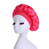 Women's Satin Solid Wide-brimmed Sleeping Hat Night Sleep Cap Hair Care Bonnet Nightcap For Women Men Unisex Cap bonnet de nuit