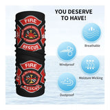 Fire Rescue Firefighter Winter Headband Neck Warmer Women Men Ski Hunting Tube Scarf Face Bandana Gaiter