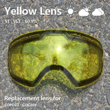 Sunny Cloudy Lens for ski goggles GOG-201 anti-fog UV400 large spherical ski glasses snow goggles eyewear lenses(Only Lens)