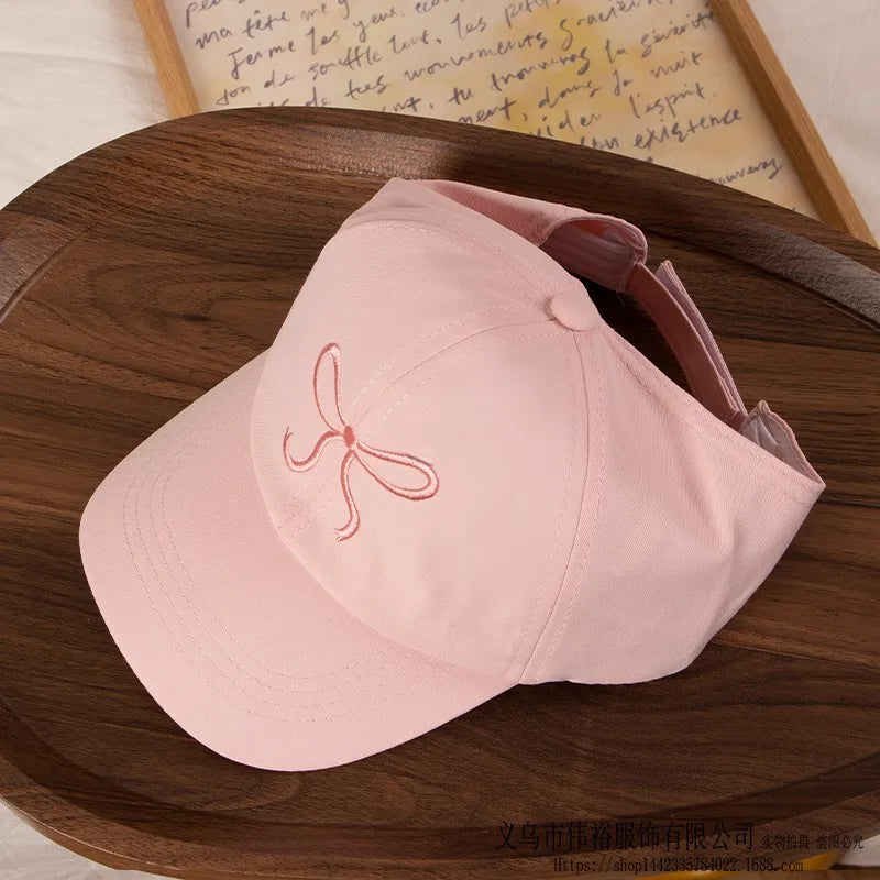 Fashion High Ponytail Kids Boy Girl Sun Hats Quick Drying Baseball Caps Adjustable Travel Caps Children Peaked Hats With Hole