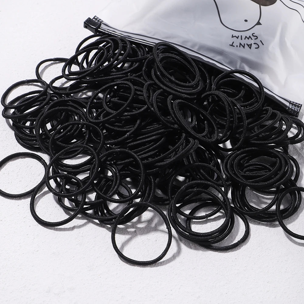 50PCS Macaron Rubber Band Hairband Headband High Elastic Durable Hair Ring Tied High Ponytail Women's Kids Hair Headwear