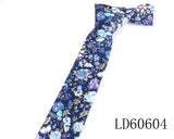 Print Skinny Neck Ties  For Men Women Slim Cotton Tie For Boys Girls Suits Ties For Wedding Party Men's Necktie Gifts Gravatas