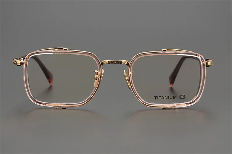 Exquisite Titanium Handmade Glasses Frame Mens Women Retro Square Spectacle Frames Eyeglasses Japanese Design Oval Round Eyewear