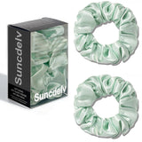 2PCS 3.5CM Mulberry Silk Scrunchies Women Grils Hair Ties for Hair Sleep No Damage Hairband Curly Hair Elastics Ponytail Holder