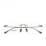 Fashionable and Simple Frameless Titanium Alloy Business Men's Glasses Personalized High-quality Women's Frames Suitable  Myopia