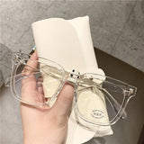 New Clear Lens Near Sight Myopia Glasses Large Sqaure Minus Diopter Eyewear Fashion Ultralight Trendy Eyeglasses for Men Women