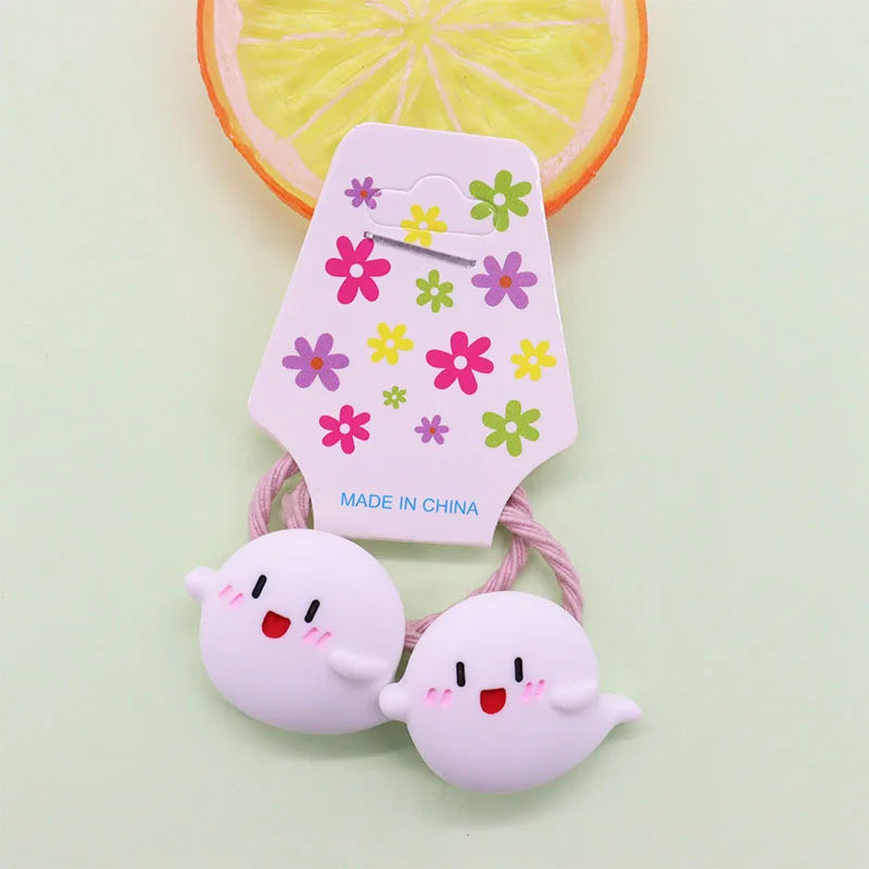 2 Pcs Lovely Little Chicken Children Elastics Hair Bands Hairpins Hair Clips Headwear Barrette Baby Girls Kids Hair Accessories