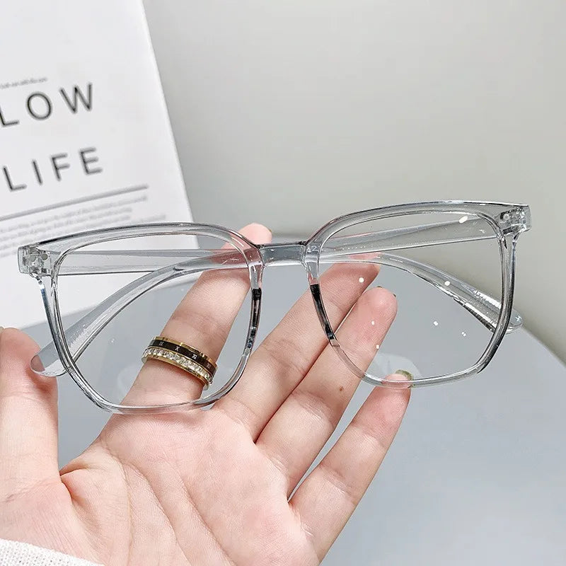 3 pieces of blue light blocking glasses - fashionable square fake glasses, anti radiation computer gaming glasses, sunglasses