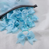 10Pcs/lot Grosgrain Ribbon Pigtail Hair Bows Elastic Hair Ties Hair Bands Holders Girls Baby Hair Accessories for Baby Infants