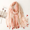 Fashion Printed Leopard Scarf Female Spring Muslim Women Hijab Scarves Tassel Large Size Headband Handkerchief Women's Bandana