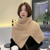 Fashion Scarf women's Autumn Winter New Fashion Outwear Head Scarf Solid Colour Neck Cover Wool Knitted Shawl Free Shipping Warm