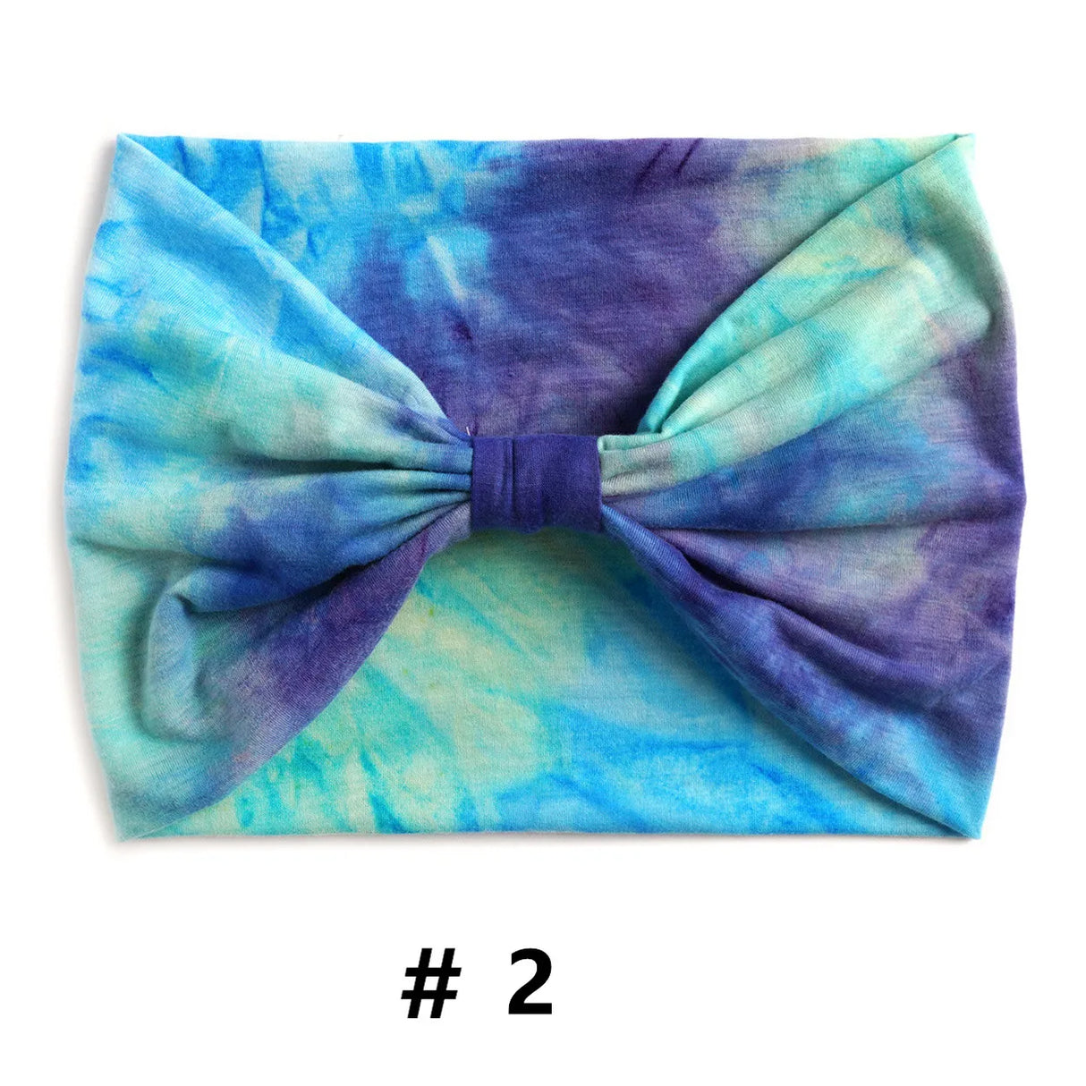Tie Dye Headbands for Women Wide Turban Headwrap Knotted Vintage Hairbands Cotton Bandanas Bandage Headscarf Hair Accessories