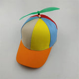 Fashion Colorful Bamboo Dragonfly Patchwork Baseball Cap Adult Kid Helicopter Propeller Funny Cotton Parent-child Snapback Hats