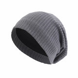 Unisex Men Women Beanie Cotton Night Sleep Cap Bonnet Chemo Hat Headwear Turban Baggy Hair Care Nightcap Pullover Hat Solid Colo