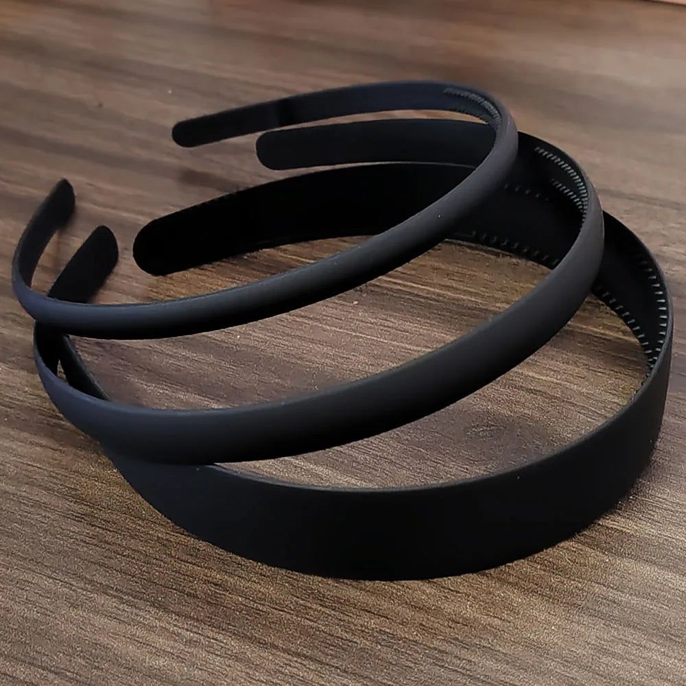 3pc European and American Black Khakistyle  Hairbands Headbands for Women Girls Men Sport Washface Korean Hair Accessories Tool