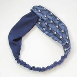 Clearance Fresh Colorful Turban Headbands Women Spring Summer Chiffon Headband Head Wrap Wide Lattice Hairband Hair Accessories