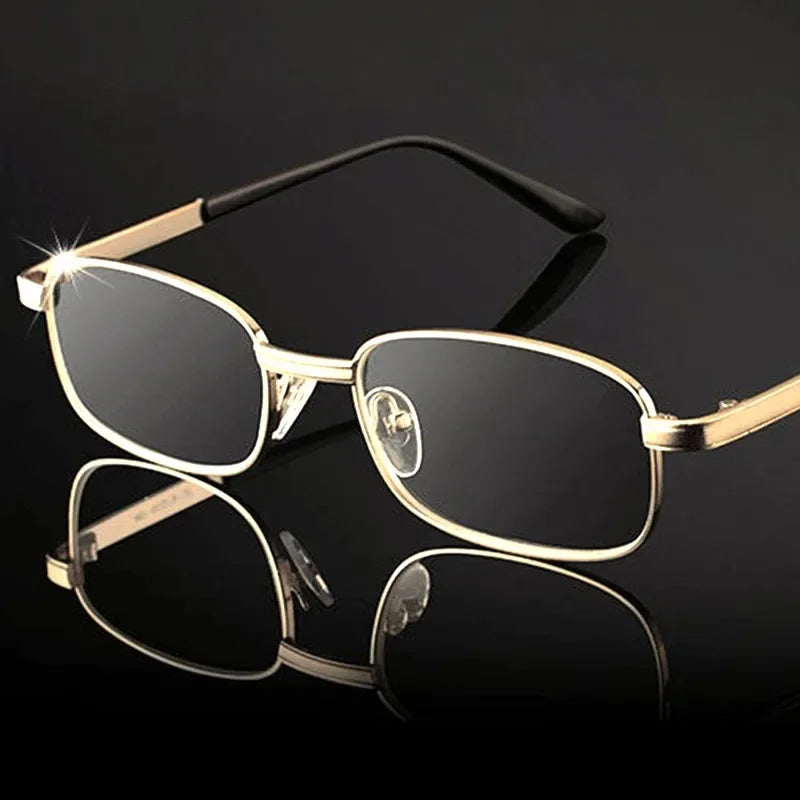 Real Glass Lens Reading Glasses Men Women Square Full Frame Presbyopic Glasses Anti-Scratch Diopter Eyewear +1.0 1.5 2.0 To+4.0