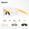 SCVCN UV400 Photochromic Cycling Glasss Sports Running Sunglasses Men Outdoor Drving Bicycle Goggles MTB Eyewear 1 Lens