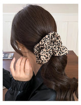 Leopard Print Scrunchies Hair Tie Hairs Rope High Elasticity Elastic Hairs Band Ponytail Holder Elegant Women Hair Accessories