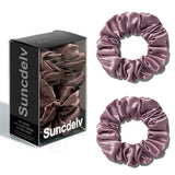 2PCS 3.5CM Mulberry Silk Scrunchies Women Grils Hair Ties for Hair Sleep No Damage Hairband Curly Hair Elastics Ponytail Holder