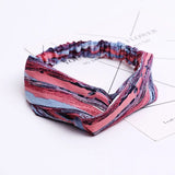 Women Headband New Fashion Hair Bands Bohemian Cross Elastic Hair Band For Ladies Black Purple Female Head band Hair Accessories
