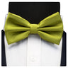 GUSLESON Silk Solid Pre-tied Bow Tie for Men Purple Black Yellow Double Fold Bow ties Waterproof Wedding Business Bowtie