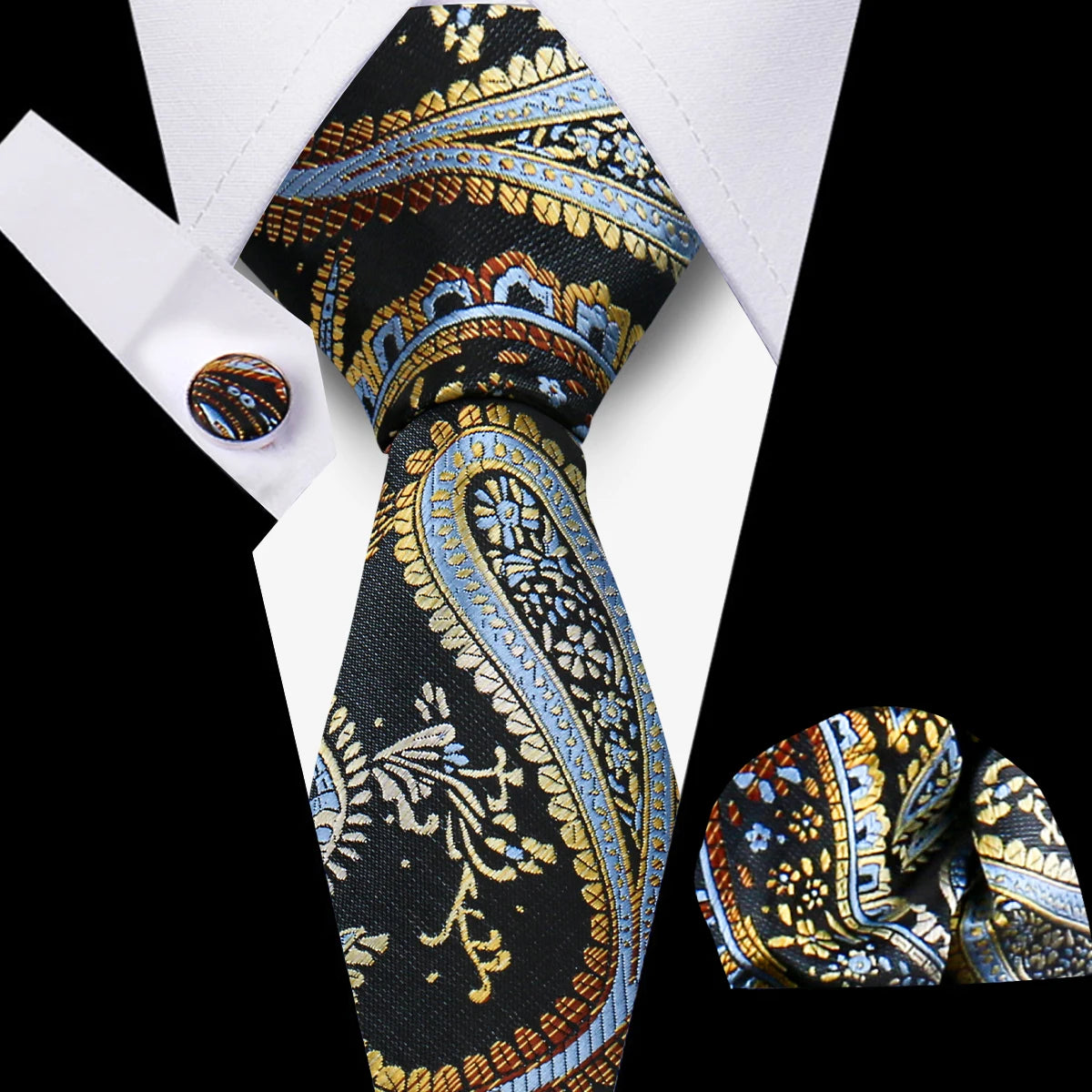 Men Neckties Tie Classic Handkerchiefs Plaid Necktie Cufflinks For Men Blouse Business Wedding Accessories Woman Collar Man Gift