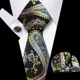 Men Neckties Tie Classic Handkerchiefs Plaid Necktie Cufflinks For Men Blouse Business Wedding Accessories Woman Collar Man Gift
