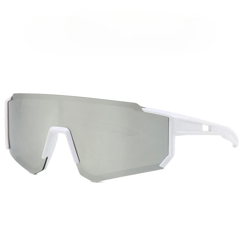 New Style Wrap-around Fashion Sports Glasses For Men And Women,Mirrored,Reflective Lenses,Outdoor Activities Like Cycling,Skiing