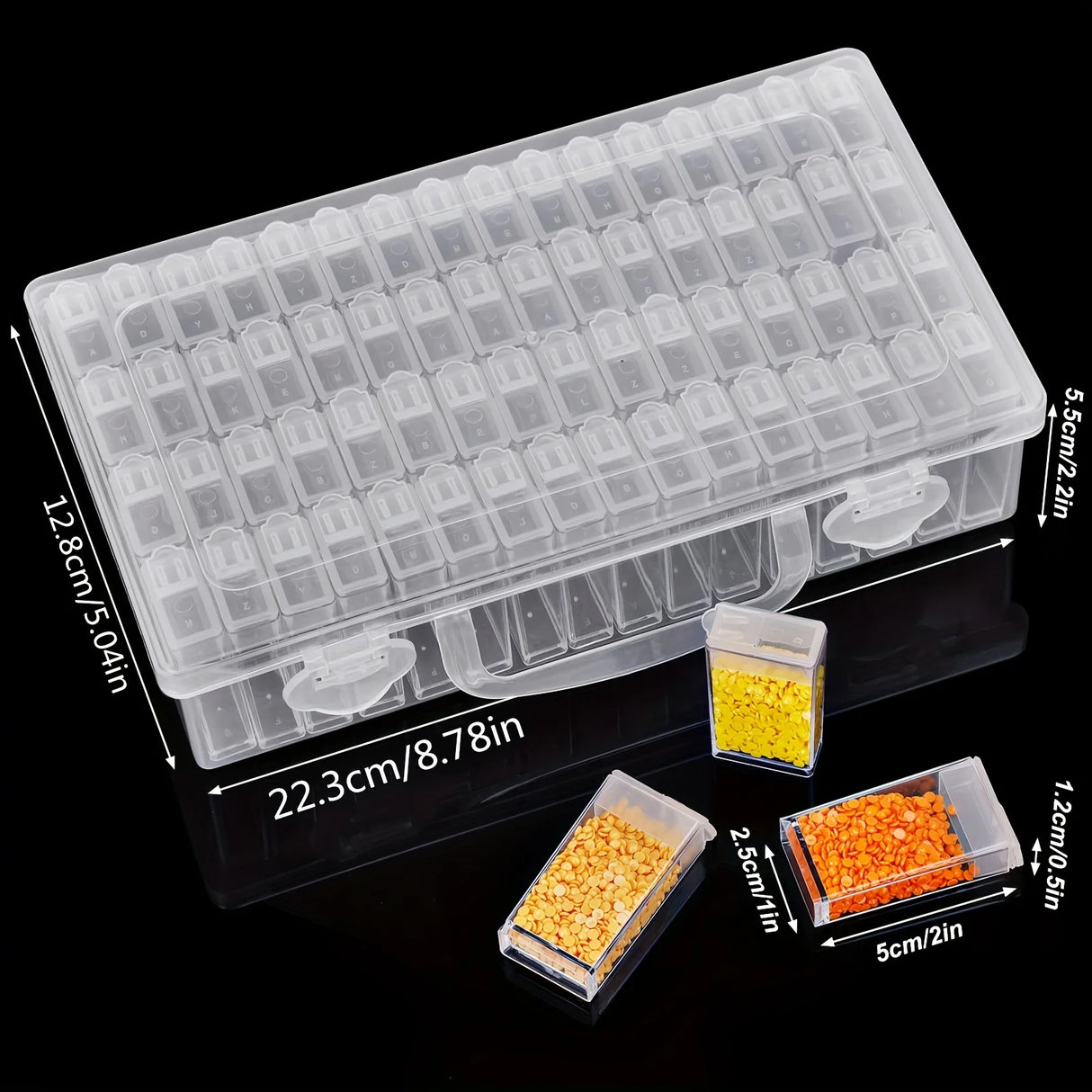 Clearance_1pc 32/40/42/48/56/64 Slots Plastic Storage Box, DIY Diamond Painting Beads Charms Jewelry Accessories Organizer Box_C