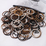 50PCS Macaron Rubber Band Hairband Headband High Elastic Durable Hair Ring Tied High Ponytail Women's Kids Hair Headwear
