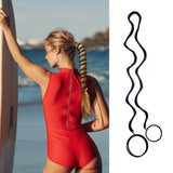 Elastic Hair Ties Ponytail Holders Colorful Gym Sports Hair Bands Spiral Long Pony Tial Wrap for Women Thick Hair for Wind Water