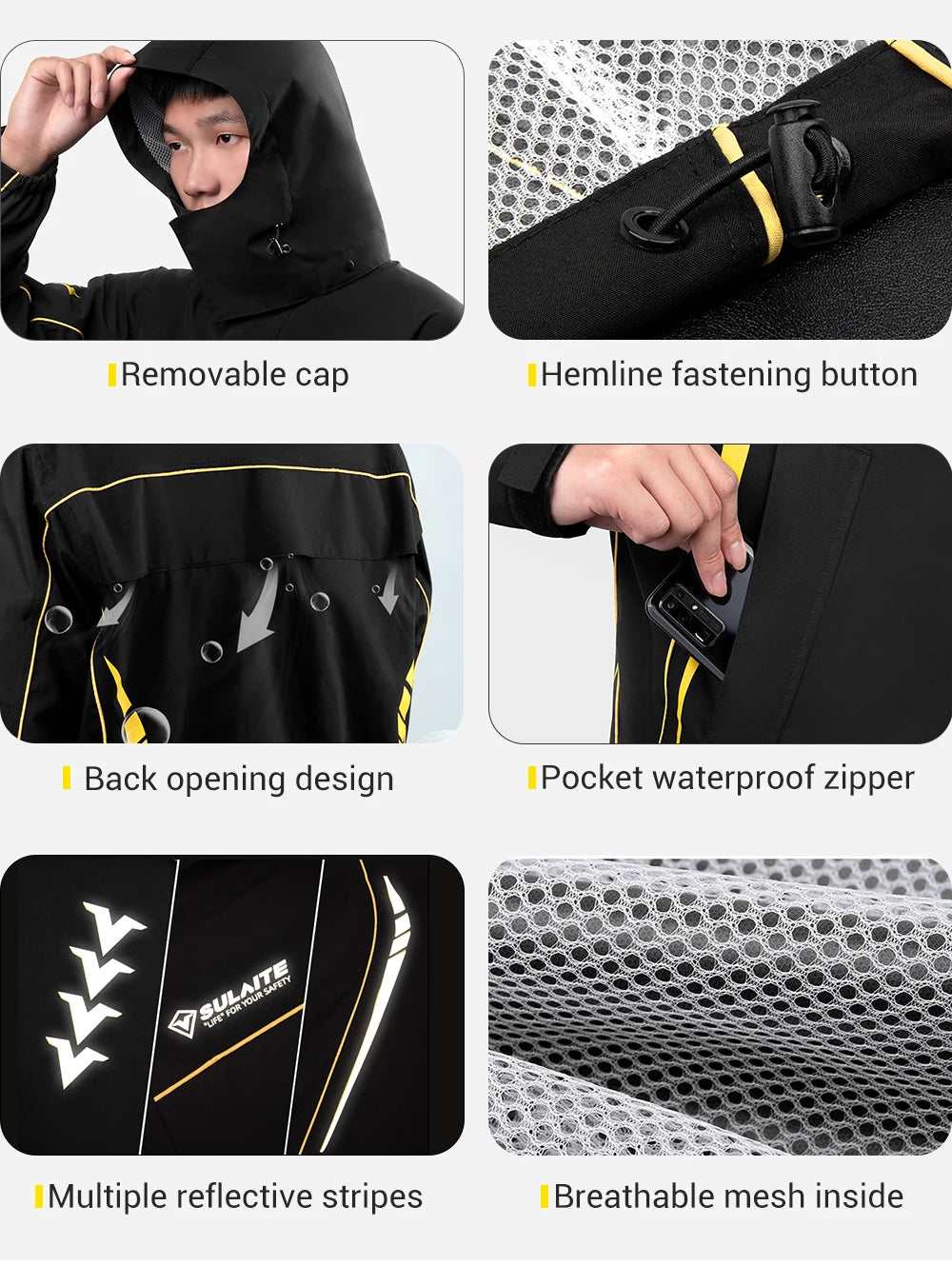 Motorcycle Raincoat Men Women Waterproof 100% Motorcycle Rider Raincoat Suit Moto Raincoat Rain Coat Jacket Pants Biker Rain Set
