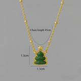 VKVVA Fashion Jewelry Candy Cane Christmas Tree Snowflake Short Pendant Necklace for Women Unique Gifts