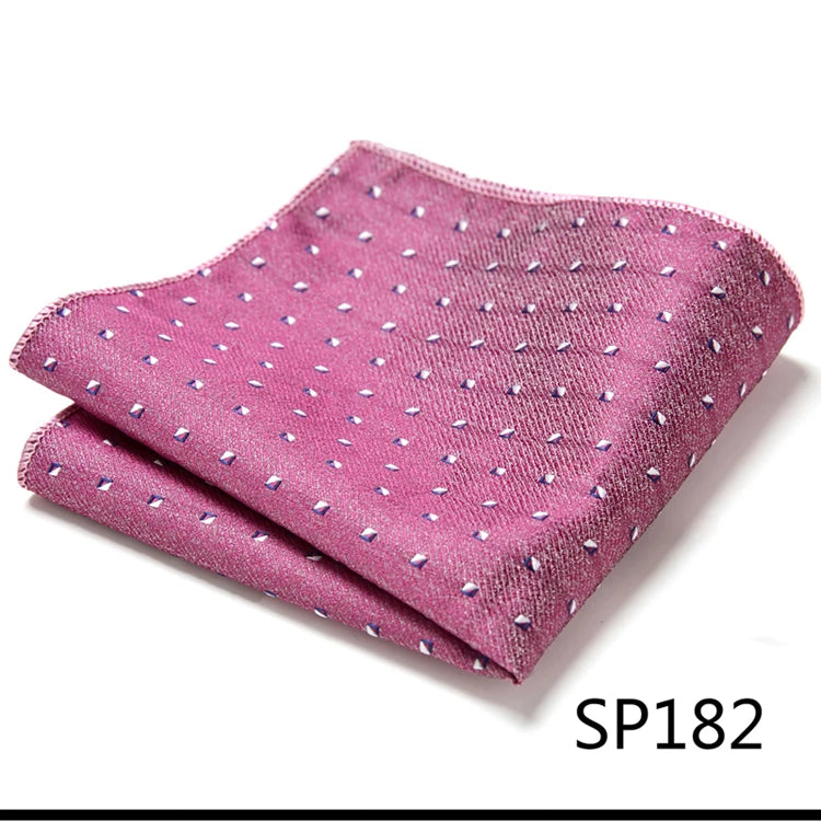 Pocket Square Handkerchief Nice Handmade Woven 100% Silk Hanky Pocket Square Printed  hombre Pink Office Clothing accessories