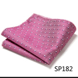 Pocket Square Handkerchief Nice Handmade Woven 100% Silk Hanky Pocket Square Printed  hombre Pink Office Clothing accessories