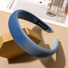 Autumn Winter Soft Velvet Cloth Sponge Padded Hairbands for Women Girls Casual Shopping Face Washing Dress Up Hair Accessories