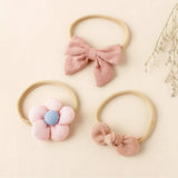 5 pcs different flower shaped baby headbands sweet and lovely floral hair accessory  children's high elasticity headband