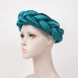 Fashion Candy Color Braids Twist Headbands for Women African Headwear Elastic Hair Bands Ladies Turban Female Bandage Headwrap