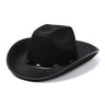 Western Cowboy Hat for Men Women Kids Fedora Outdoor Wide Brim Faux Leather Summer Wide Brim Beach Travel Cap Black White Pink