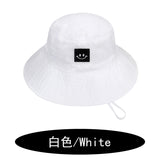 SMILE Baby Sunhat Summer Spring Kids Bucket Hat For Girls Boys Children Big Visor Cotton Sun Cap Beach Travel Panama Hats Caps