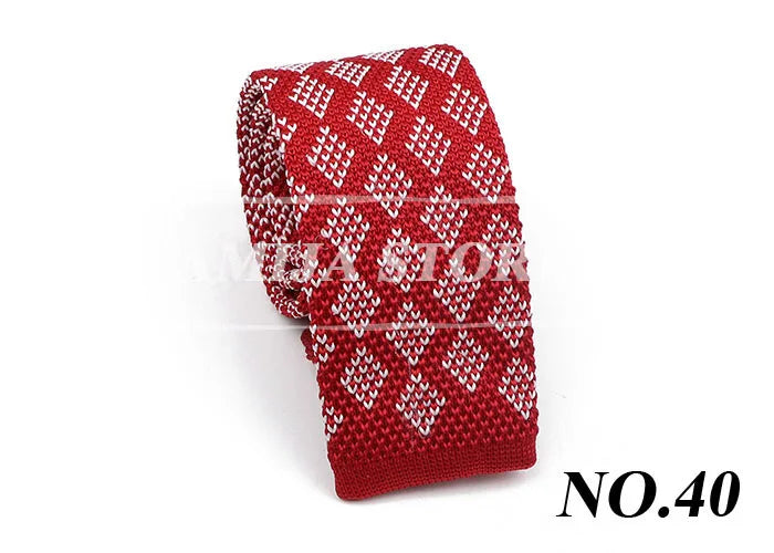 61 Styles Knit Tie Fashion Pattern Print Leisure Men's Knitted Tie Colourful Woven Daily Wear Cravat Gift For Apparel Accessorie