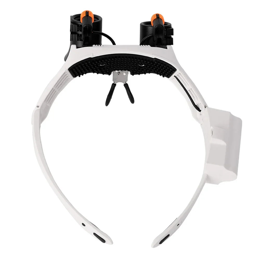 3X 4X 5X 6X 7X 10X 15X Magnifier Glasses 6 Lens Loupe Eyewear Magnifier With Led Lights Headband Lamp Led Magnifying Glasses