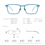 FONEX Titanium Glasses Frame Men New Brand Design Square Eyewear Ultralight-Weight Japanese High Quality Eyeglasses Frames 85779